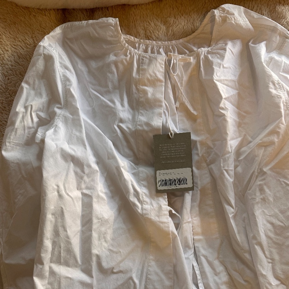 NWT 100% Cotton Everlane Tie Front Button Down Shirt